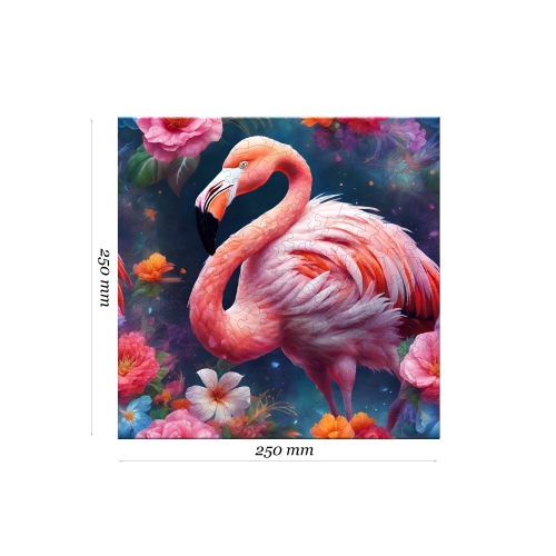 Drewniane puzzle 25 x 25 cm FLAMING 155 Elementów Układanka